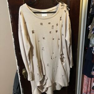 Forever 21 Distressed Sweatshirt